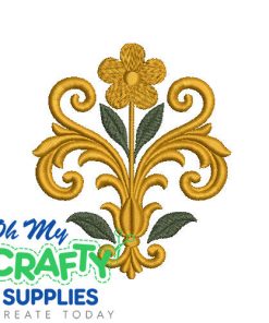 Golden Fleur Embroidery Design
