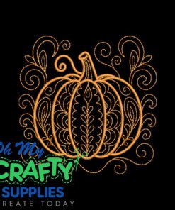 Golden Gourd Flourish Embroidery Design