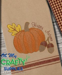 Golden Gourd Greetings Embroidery Design