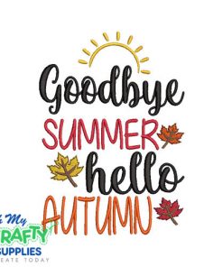 Goodbye Summer 718 Embroidery Design