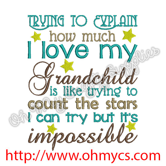 Trying To Explain Grandchild Embroidery Design
