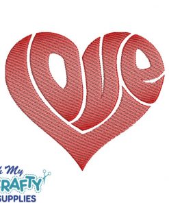 Groovy Love Heart Embroidery Design