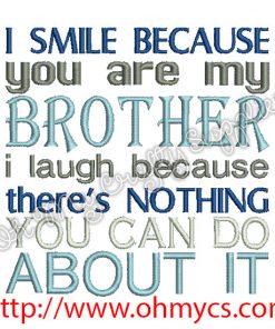 HAHA Brother Embroidery Design