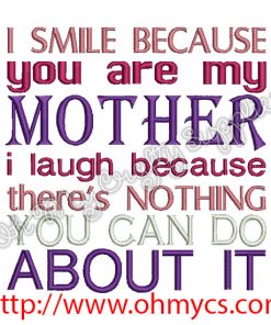 HAHA Mother Embroidery Design