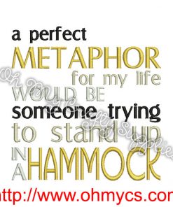 Life Metaphor Embroidery Design