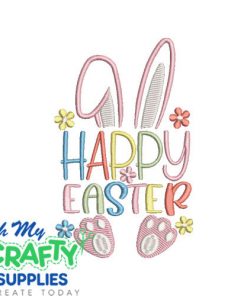 Happy Easter 2025 Embroidery Design