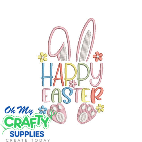 Happy Easter 2025 Embroidery Design