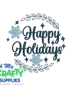 Happy Holidays 121923 Embroidery Design