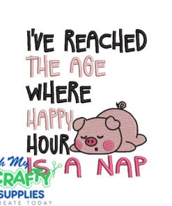 Happy Hour 122 Embroidery Design