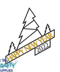 Happy New Year 1220 Embroidery Design