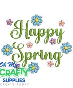 Happy Spring 2025 Embroidery Design