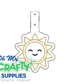 Happy Sun Key Fob Embroidery Design (KFC)