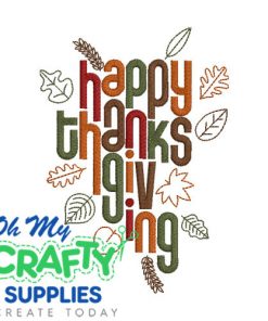 Happy Thanksgiving 109 Embroidery Design
