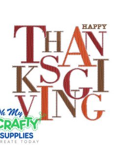Happy Thanksgiving 81523 Embroidery Design
