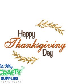 Happy Thanksgiving 814 Embroidery Design