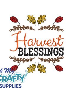 Harvest Blessings 1113 Embroidery Design