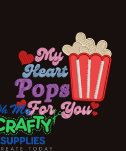 Heart pops for you Embroidery Applique Design