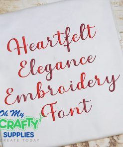 Heartfelt Elegance Embroidery Font (BX Included) (FM)