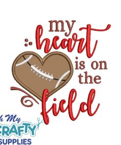 My Heart On The Field 723 Embroidery Design