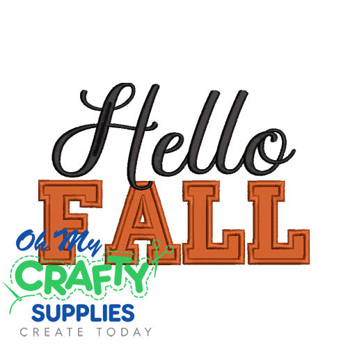 Hello Fall 2024 Applique Embroidery Design