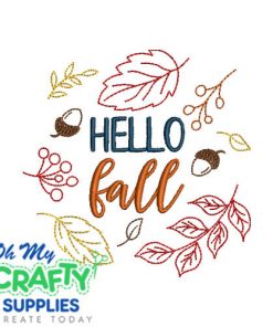 Hello Fall 91524 Embroidery Design