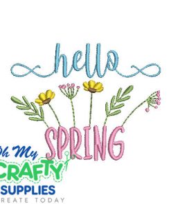 Hello Spring 225 Embroidery Design
