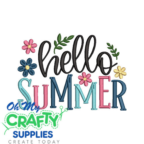 Hello Summer 515 Embroidery Design