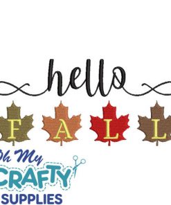 Hello Fall 716 Embroidery Design