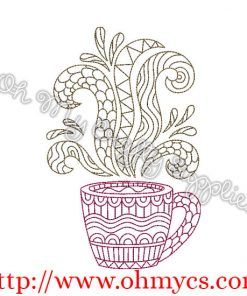 Henna Cup Embroidery Design