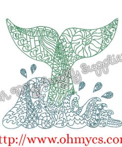 Henna fin embroidery design
