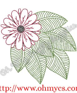 Henna Flower Embroidery Design