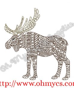 Henna Forest Animal Embroidery Design