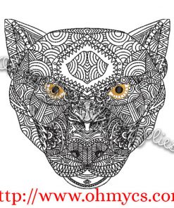 Henna Panther Embroidery Design