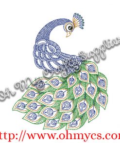 Henna Peacock Embroider Design