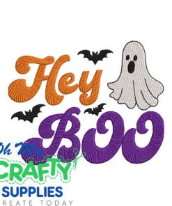 Hey Boo 912 Embroidery Design