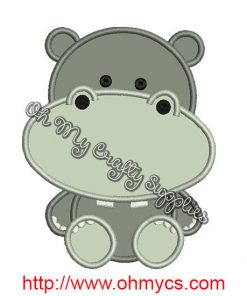 Hippo Applique Design