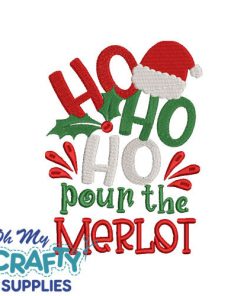 Ho Ho Ho Merlot 1110 Embroidery Design
