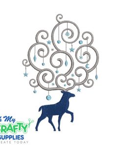 Holiday Deer 92823 Embroidery Design