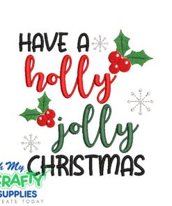 Holly Jolly 823 Embroidery Design
