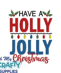 Holly Jolly Christmas 1120 Embroidery Design