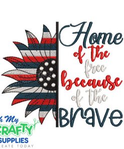 Home of the free 620 Embroidery Design