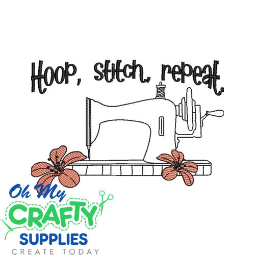 Hoop, stitch, repeat. Embroidery Design