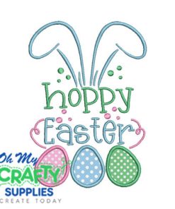 Hoppy Easter Applique 25 Embroidery Design