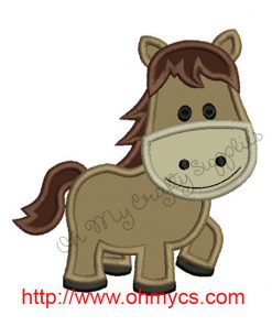 Horse Applique Embroidery Design