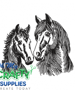 Horse and Foal  Embroidery Design