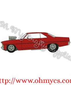 Hot Rod Embroidery Design