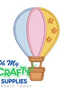 Hot Air Balloon Applique Embroidery Design