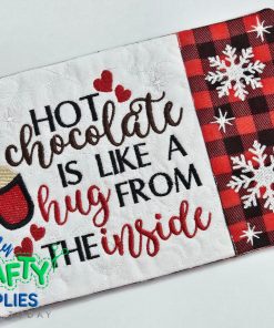 Hot Chocolate Mug Rug Embroidery Design