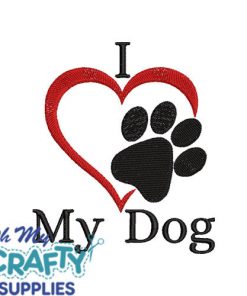 I Heart My Dog 627 Embroidery Design