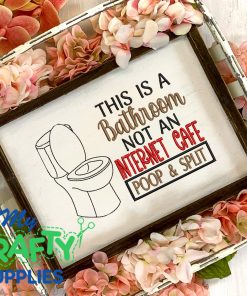 Bathroom Internet Cafe Embroidery Design